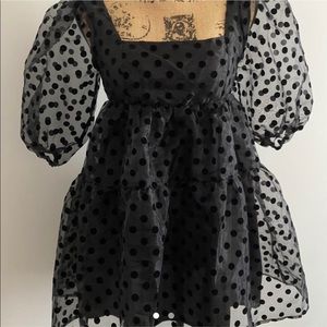Babydoll dress with lace up back